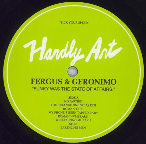 Fergus & Geronimo Funky Was The State Of Affairs vinyl LP album (LP record) US 6YSLPFU829703