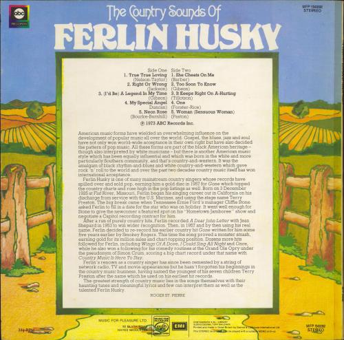 Ferlin Husky The Country Sounds Of Ferlin Husky vinyl LP album (LP record) UK FHRLPTH771165