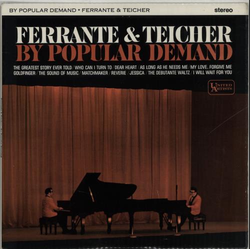 Ferrante And Teicher By Popular Demand vinyl LP album (LP record) UK F&TLPBY649788