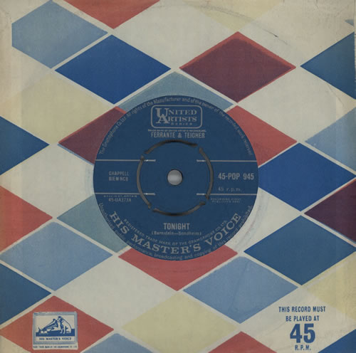 Ferrante And Teicher Tonight 7" vinyl single (7 inch record / 45) UK F&T07TO571327