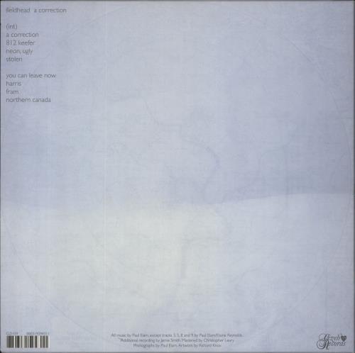 Fieldhead A Correction vinyl LP album (LP record) UK 09ILPAC744538