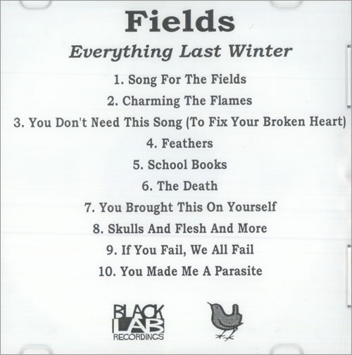 Fields (Indie) Everything Last Winter CD-R acetate US FI2CREV504145