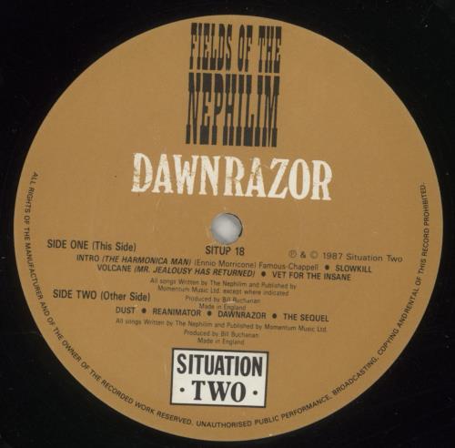 Fields Of The Nephilim Dawnrazor - EX vinyl LP album (LP record) UK FIELPDA872142