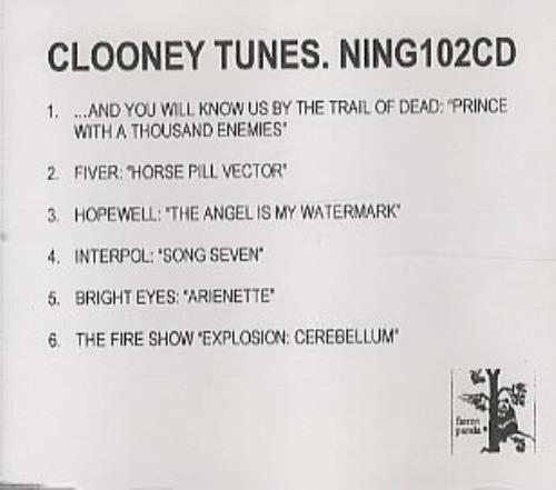 Fierce Panda Clooney Tunes CD-R acetate UK FPACRCL241096