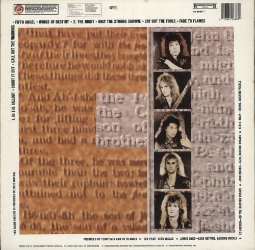 Fifth Angel Fifth Angel vinyl LP album (LP record) Dutch 1K6LPFI747443