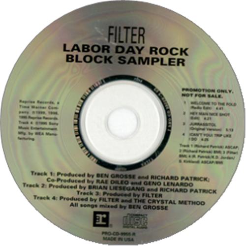 Filter Labor Day Rock Block Sampler CD single (CD5 / 5") US FILC5LA159927
