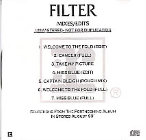 Filter Mixes/Edits CD-R acetate US FILCRMI252550