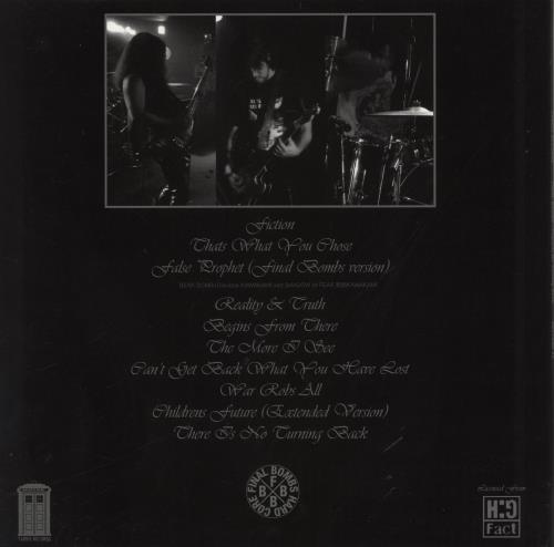 Final Bombs There Is No Turning Back vinyl LP album (LP record) UK 7OQLPTH842748