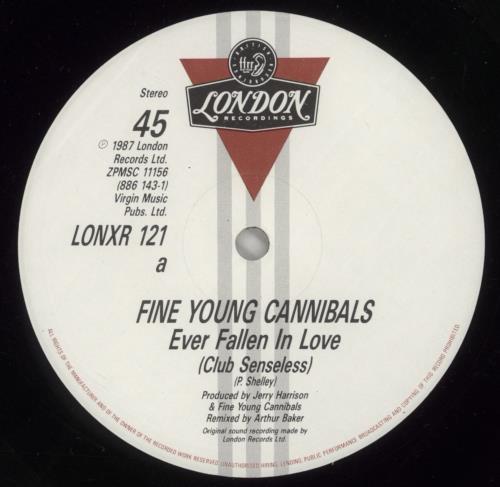 Fine Young Cannibals Ever Fallen In Love 12" vinyl single (12 inch record / Maxi-single) UK FYC12EV43293