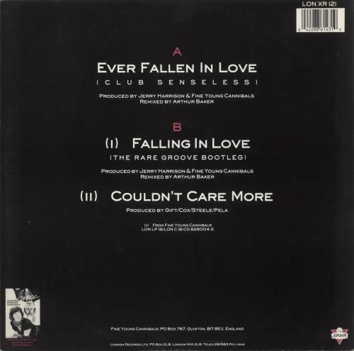 Fine Young Cannibals Ever Fallen In Love 12" vinyl single (12 inch record / Maxi-single) UK FYC12EV43293