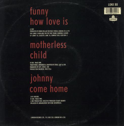 Fine Young Cannibals Funny How Love Is 12" vinyl single (12 inch record / Maxi-single) UK FYC12FU498750