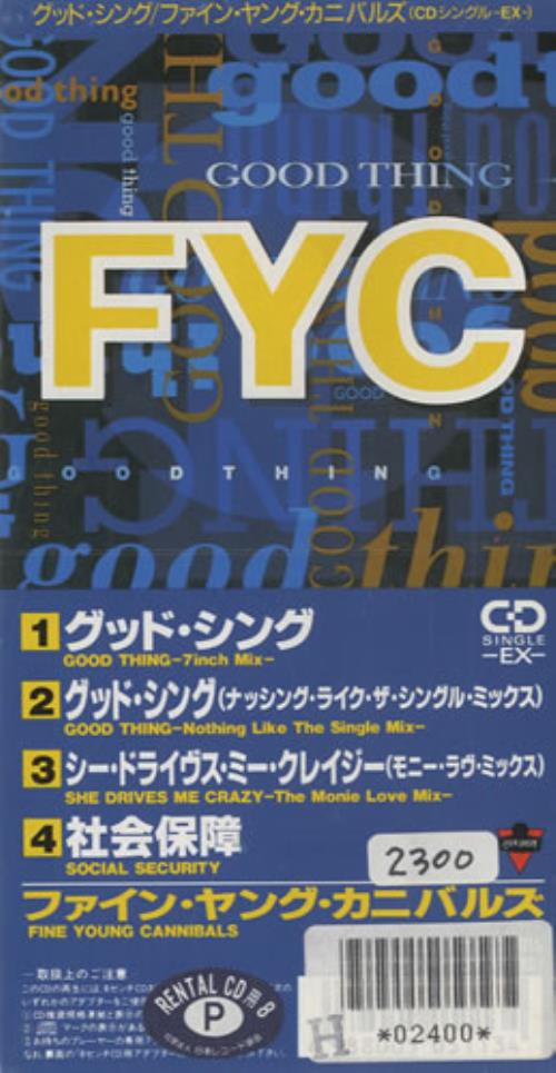 Fine Young Cannibals Good Thing 3" CD single (CD3) Japanese FYCC3GO223770