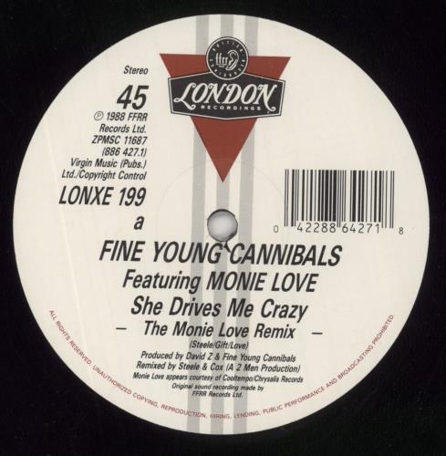 Fine Young Cannibals She Drives Me Crazy 12" vinyl single (12 inch record / Maxi-single) UK FYC12SH219259