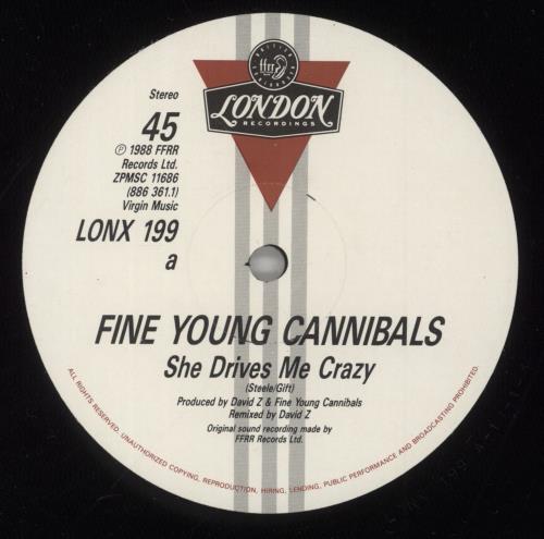 Fine Young Cannibals She Drives Me Crazy 12" vinyl single (12 inch record / Maxi-single) UK FYC12SH76995
