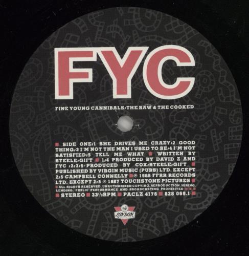 Fine Young Cannibals The Raw & The Cooked - shrink vinyl LP album (LP record) UK FYCLPTH875246
