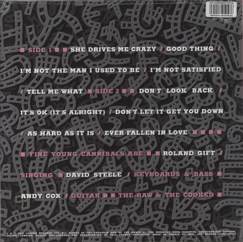 Fine Young Cannibals The Raw & The Cooked - Transparent Vinyl - Sealed vinyl LP album (LP record) UK FYCLPTH862657