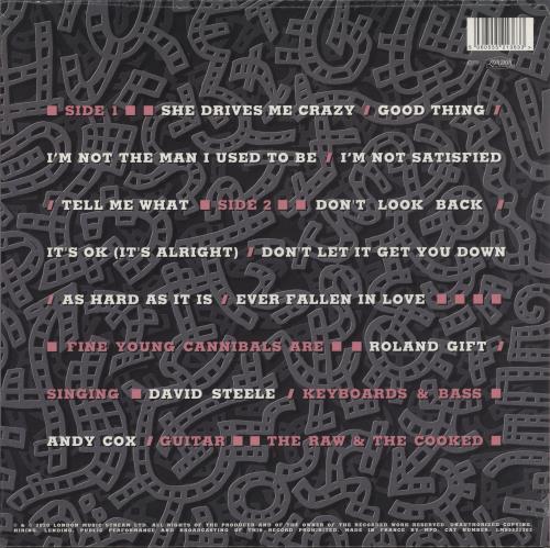 Fine Young Cannibals The Raw & The Cooked - White vinyl vinyl LP album (LP record) UK FYCLPTH766925