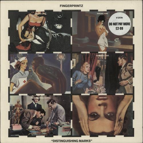 Fingerprintz Distinguishing Marks - Sticker vinyl LP album (LP record) UK FNGLPDI885416