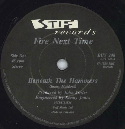 Fire Next Time Beneath The Hammers 7" vinyl single (7 inch record / 45) UK FNU07BE819254