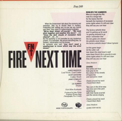 Fire Next Time Beneath The Hammers 7" vinyl single (7 inch record / 45) UK FNU07BE819254