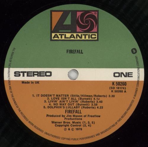 Firefall Firefall vinyl LP album (LP record) UK FFLLPFI418042