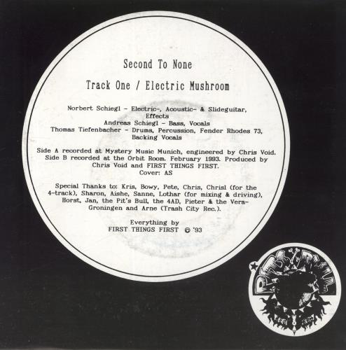 First Things First Second To None 7" vinyl single (7 inch record / 45) Belgian 7YT07SE841265