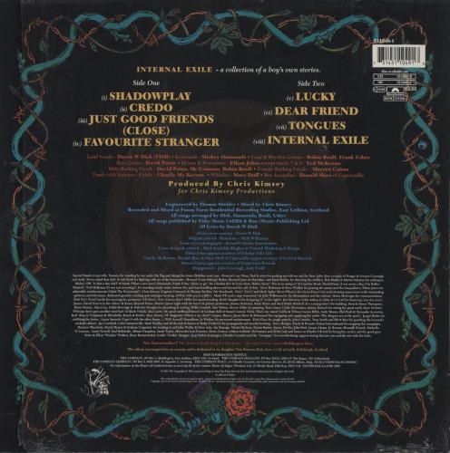 Fish Internal Exile - EX vinyl LP album (LP record) UK FISLPIN582024