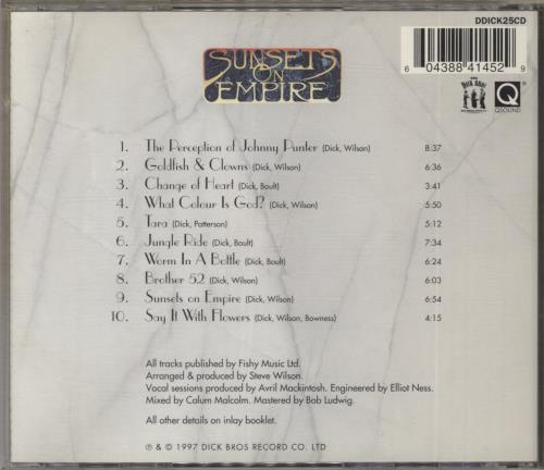 Fish Sunsets On Empire CD album (CDLP) UK FISCDSU830322
