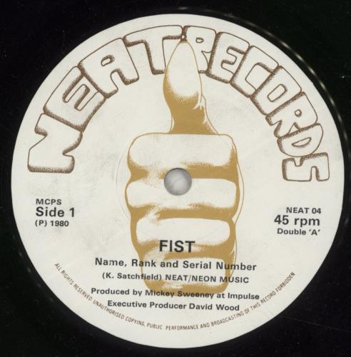Fist Name Rank And Serial Number 7" vinyl single (7 inch record / 45) UK FST07NA558980