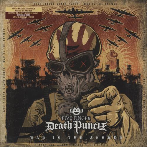 Five Finger Death Punch War Is The Answer - Beer Coloured vinyl vinyl LP album (LP record) UK 063LPWA754938
