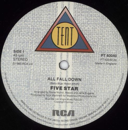 Five Star All Fall Down 12" vinyl single (12 inch record / Maxi-single) UK FIV12AL92428