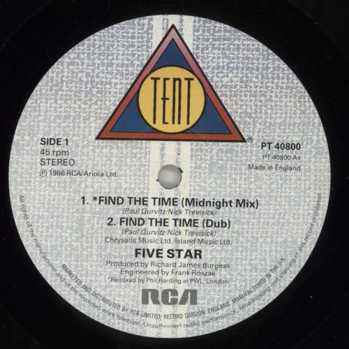 Five Star Find The Time 12" vinyl single (12 inch record / Maxi-single) UK FIV12FI55929