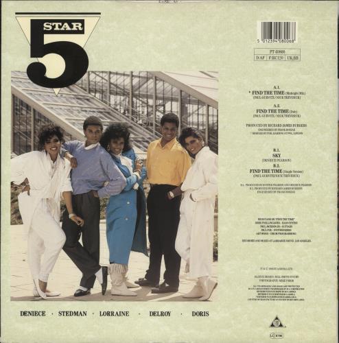 Five Star Find The Time 12" vinyl single (12 inch record / Maxi-single) UK FIV12FI55929