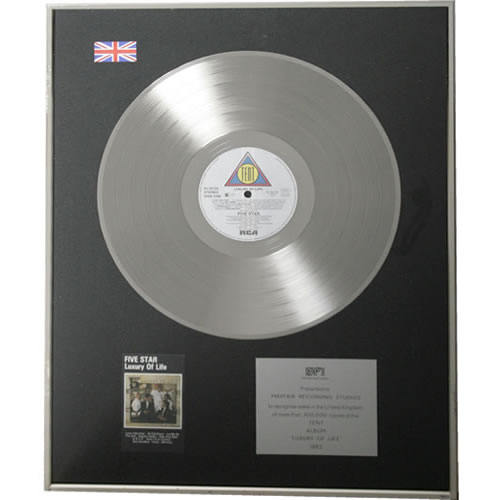 Five Star Luxury Of Life - Platinum award disc UK FIVAWLU477246
