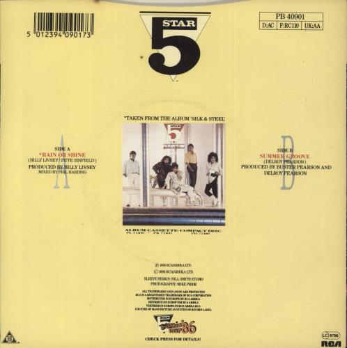 Five Star Rain Or Shine 7" vinyl single (7 inch record / 45) UK FIV07RA225089