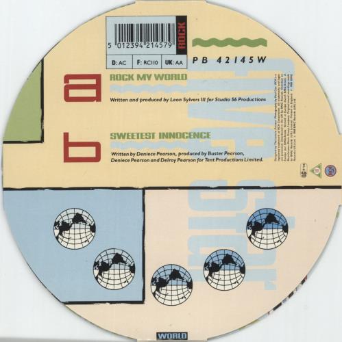 Five Star Rock My World - Circular Sleeve 7" vinyl single (7 inch record / 45) UK FIV07RO20909