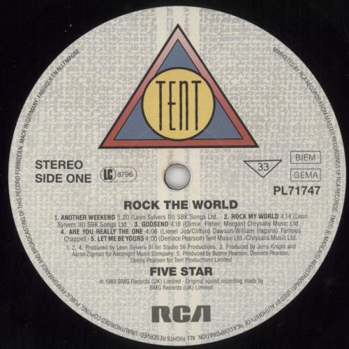 Five Star Rock The World vinyl LP album (LP record) UK FIVLPRO245931