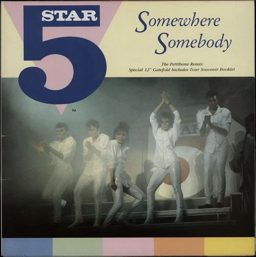 Five Star Somewhere Somebody + Booklet 12" vinyl single (12 inch record / Maxi-single) UK FIV12SO567384