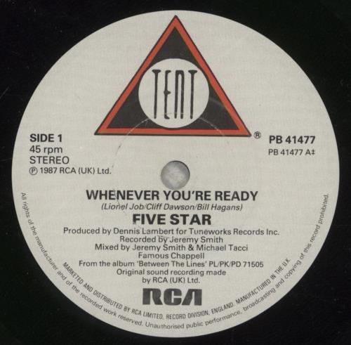 Five Star Whenever You're Ready 7" vinyl single (7 inch record / 45) UK FIV07WH299068