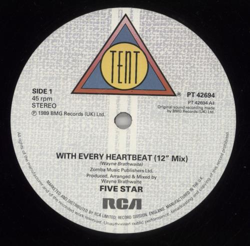 Five Star With Every Heartbeat 12" vinyl single (12 inch record / Maxi-single) UK FIV12WI41652
