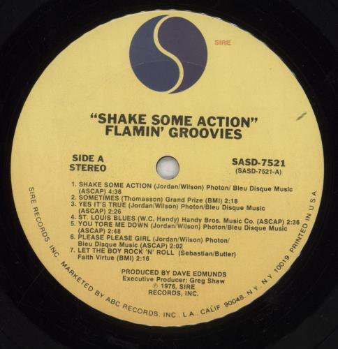 Flamin' Groovies Shake Some Action vinyl LP album (LP record) US FLALPSH441017