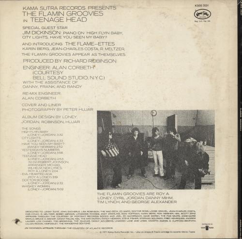 Flamin' Groovies Teenage Head - 2nd - VG vinyl LP album (LP record) US FLALPTE871666
