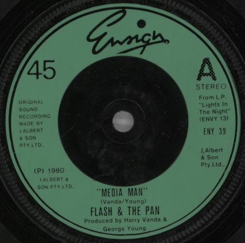 Flash And The Pan Media Man 7" vinyl single (7 inch record / 45) UK FHN07ME825066