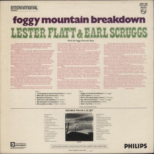 Flatt & Scruggs Foggy Mountain Breakdown vinyl LP album (LP record) UK F&SLPFO461510