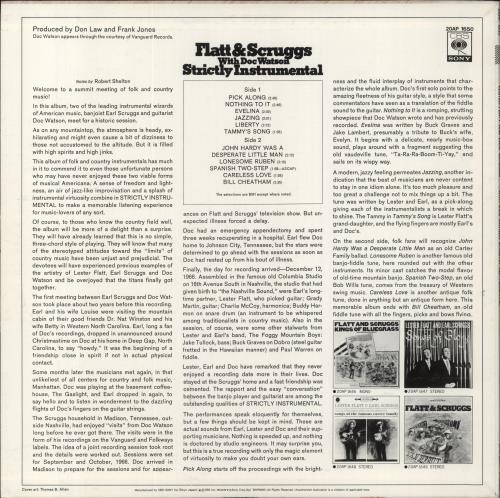 Flatt & Scruggs Strictly Instrumental vinyl LP album (LP record) Japanese F&SLPST847977