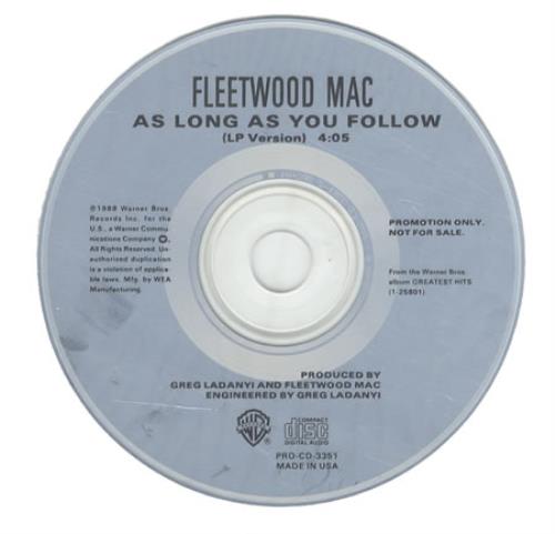 Fleetwood Mac As Long As You Follow CD single (CD5 / 5") US MACC5AS39309