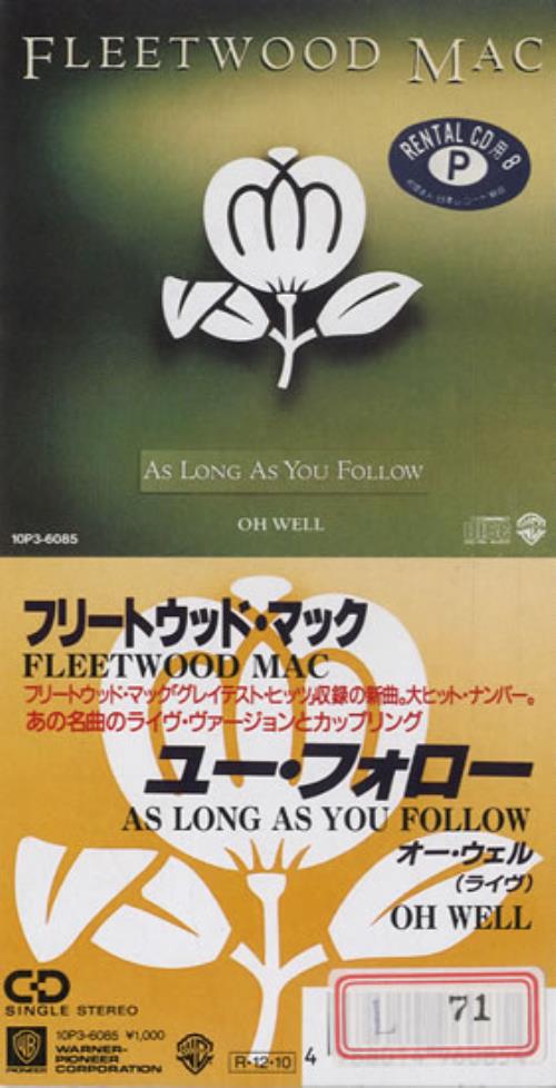 Fleetwood Mac As Long As You Follow 3" CD single (CD3) Japanese MACC3AS547684