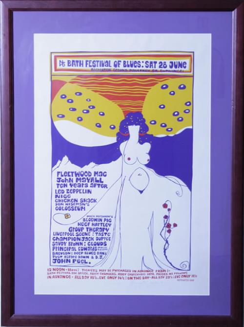 Fleetwood Mac Bath Festival Of Blues - Autographed poster UK MACPOBA537210