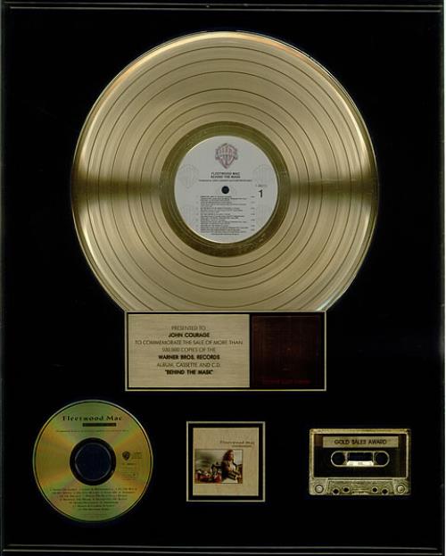 Fleetwood Mac Behind The Mask - Gold RIAA award disc US MACAWBE536933