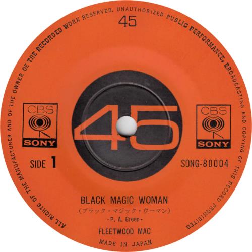 Fleetwood Mac Black Magic Woman 7" vinyl single (7 inch record / 45) Japanese MAC07BL683634